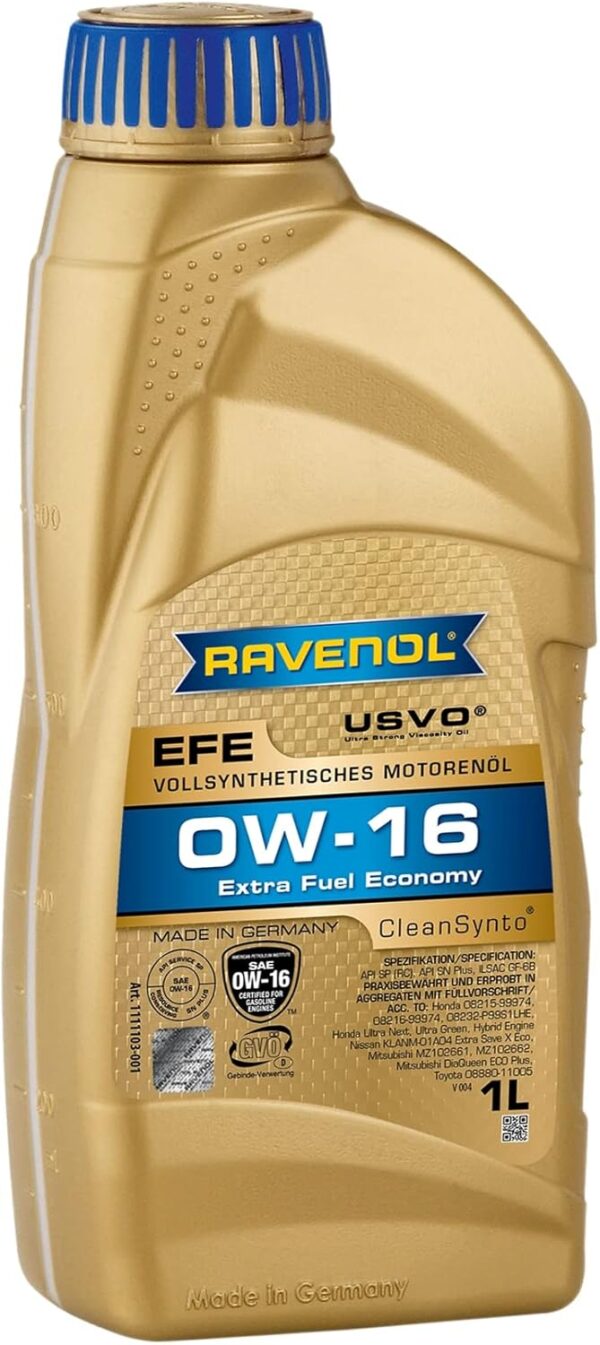 Моторно масло RAVENOL Extra Fuel Economy EFE 0W-16 1л.